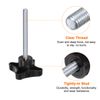 uxcell 2pcs Star Knobs M8x80mm Male Thread Plastic 4 Star Stud Knobs Hand Tighten Clamping Screw Handle with Replacement Screws Black