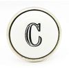 G Decor Letter White Monograms Ceramic Door Knobs (C)