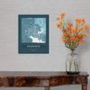 Navy Minimal City Map of Phoenix Wall Decal, Phoenix Artwork
