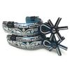 Authentic Mexican Charro Blue Spurs, Espuelas Charras Azules