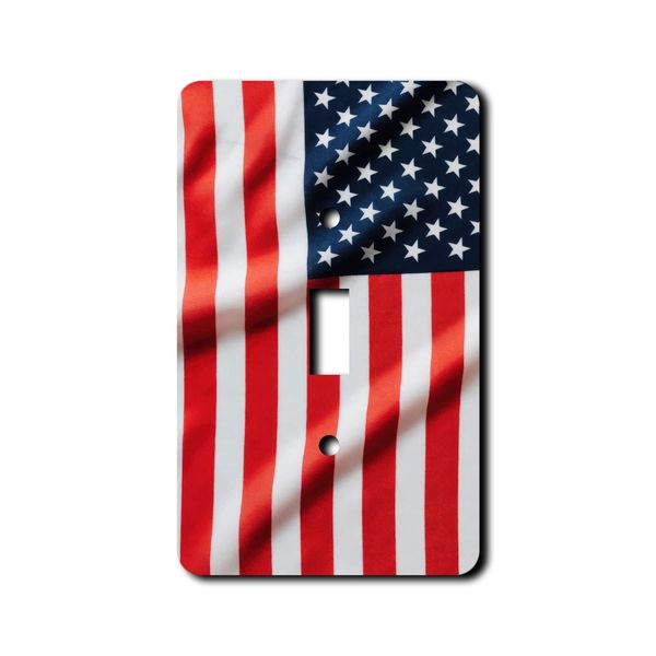 Off The Wall Plates - American Flag Decorative Acrylic Electrical Cover - Single Light Switch