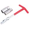 Rubonarie Plug Socket T-Handle Spark Plug Plug Wrench Set Universal Socket Wrench Plug Socket Set 16-21mm (Red, 360 Degree)