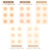 Foundation Tape (Round Size), Conceals Piercings, Stains, Stickers, 30 Pieces - 5 Sheets of 5 Colors, Color Matching Set, Face, Ears, Made in Japan, Login My Life