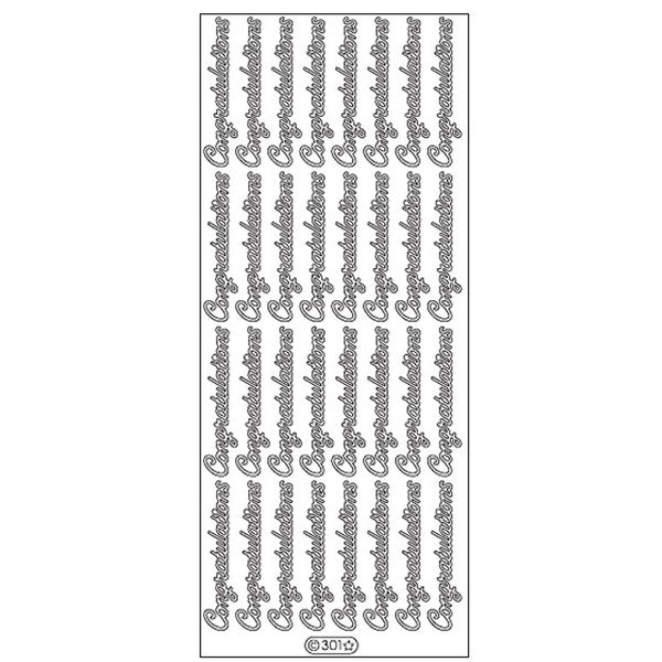 Ecstasy Crafts Deco Sticker Congratulations -Black