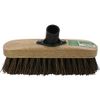 Marksman 9" Stiff Deck Scrub Broom Head With Bracket Yard Brush Garden Sweeping Broom