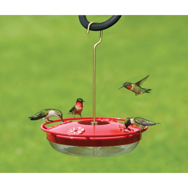 Aspects HummZinger HighView 12 Oz Hanging Hummingbird Feeder - 429, Red