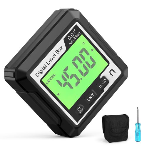 3in1 Magnetic Inclinator Digital Level and Angle Finder Versatile 4 * 90° Inclinometer LCD Display Dipmeter Gge 4 Unit Switchable