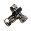 TC Lever Isolating Valve Full Flow 15mm Large Bore Tee Isolation Service Valve Chrome