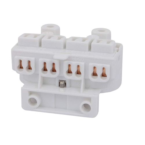 uxcell 10Pcs H Lamp Fluorescent Light Holder 2G11 Base Single Head Tombstone Lamp Socket AC 500V 2A for LED Fluorescent Tube