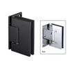 CRL MEL044MBL Matte Black Melbourne Wall Mount Offset Back Plate Hinge