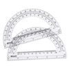 EBOOT Plastic Protractor Math Protractors 180 Degrees, 6 Inch, Clear, Pack of 2