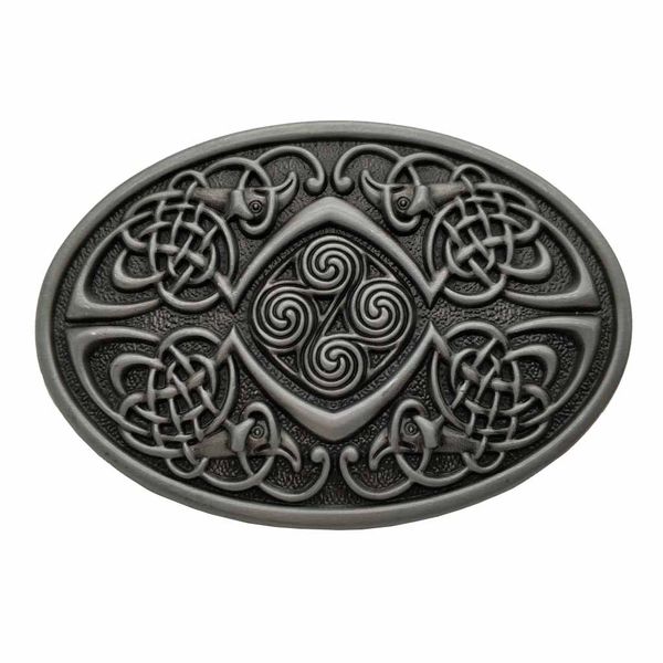 Celtic Knot Oval Belt Buckle Grey(Size: 1.5 inch)