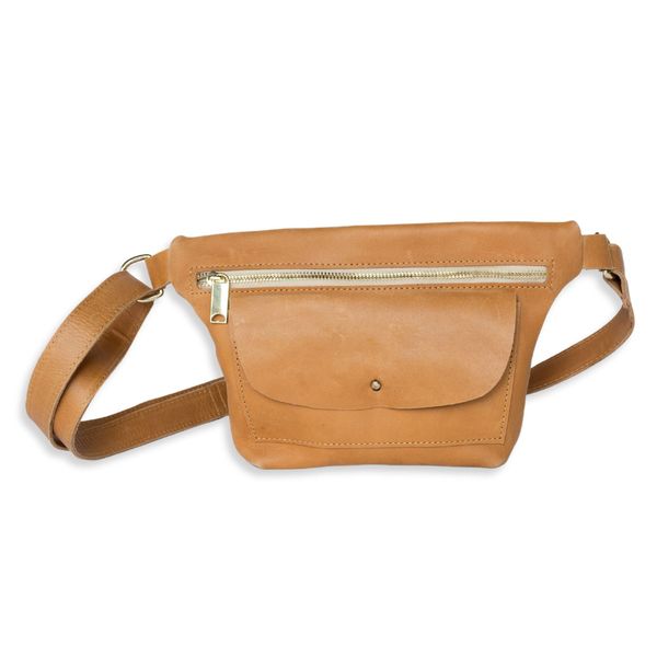 Ethic Leather Belt Bag - Tan