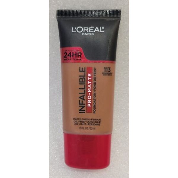 L'Oreal Paris Infallible Pro-Matte Liquid Foundation Makeup 113 Brown Suede