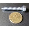 Zinc Hex Head Lag Screw 1/2 Hex Size 5/16 Thread x 2.00" Length, 50 pcs