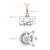 sourcing map 50W 1K Ohm Wirewound Ceramic Potentiometer Variable Rheostat Resistor With Knob