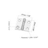 sourcing map 1.06" Hinge Silver Door Cabinet Hinges Fittings Brushed Chrome Plain 4pcs