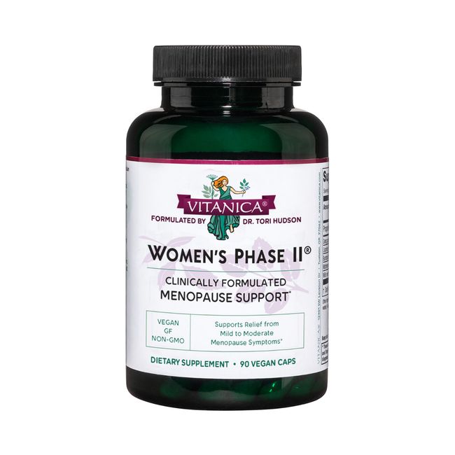 Vitanica Women's Phase II, Menopause Support, Vegan, 90 Capsules