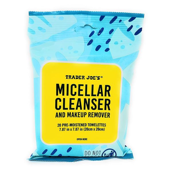 Trader Joe's Micellar Cleanser and Makeup Remover 20 Pre-Moistened Towelettes (Pack of 3)