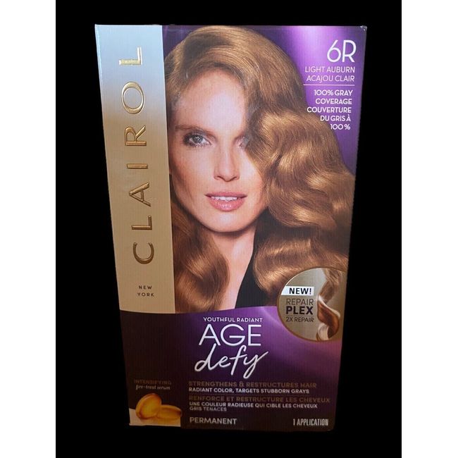 Clairol Age Defy Permanent Hair Color, 6R Light Auburn