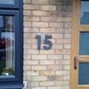 Graphite Grey Matt, Floating Finish, House Numbers - Century Gothic - 15 cm