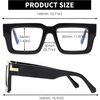 JM 3 Pack Oversized Square Reading Glasses for women men, Blue Light Blocking Computer Readers +2.25