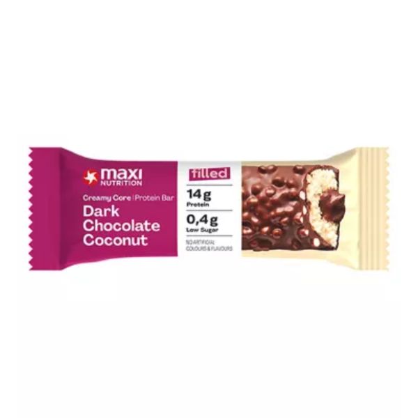 Maxi Nutrition Creamy Core Dark Chocolate And Coconut Protein Bar 45G 12S