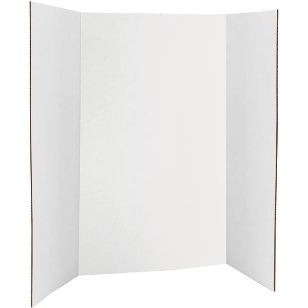 Trifold Poster Board 36" x 48" White Presentation Board Science Fair Display Boards - for School, Fun Projects and Business Presentations - by Emraw