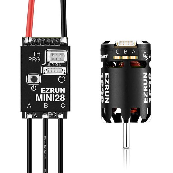 HOBBYWING 38020368 EzRun Mini28 ESC and 1626 SD 6500KV Sensored Brushless Motor