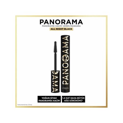Panorama Hacim Veren Maskara All Night Black - Siyah