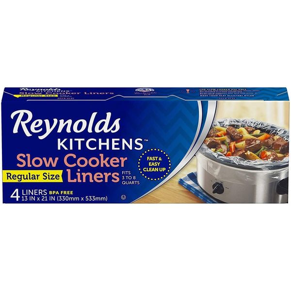 Reynolds Kitchens Premium Slow Cooker Liners 13 x 21 Inch, 4 Liners