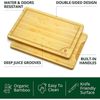 Bamboo Cutting Board Set Kitchen Chopping Serving Charcuterie Meal Prep Natural