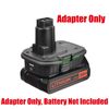 Adapter for Black+Decker, Porter Cable 20V Battery To for DEWALT 18V Ni-CD Tools
