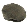 Dents Abraham Moon Yorkshire Tweed Flat Cap - L, OLIVE
