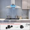 Wall Mount 30 inch Kitchen Range Hood Touch Control LCD Display Switch 350 CFM