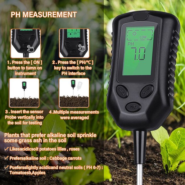 Soil Moisture Meter Temperature Humidity Tester Plant Monitor Smart Home  Detector Garden Care Planting Humidity Meter Tool - AliExpress