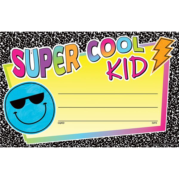 Teacher Created Resources Brights 4Ever Super Cool Kid Awards