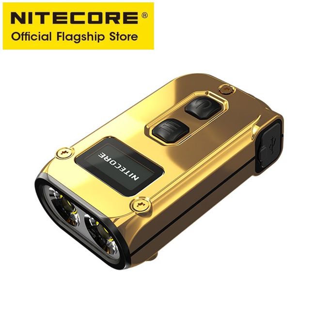 NITECORE TINI2 Ti Intelligent Keychain Light EDC Mini Dual-Core Flashlight  USB-C Rechargeable 500 Lumen Titanium, Li-ion Battery