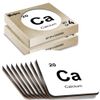8 x Square Coasters - Calcium Сhemical Element Cork Backed MDF Glossy Tea Coffee Accessory #60906