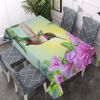 Walmsco Tablecloth Hummingbird Purple Flowers Decor For Dining Room Kitchen Rectangular Table Cover 132 * 178cm