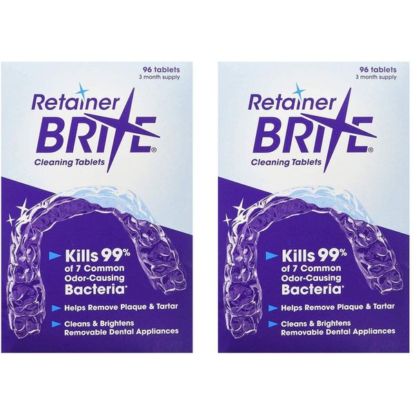 Retainer Brite Retainer brite -6 months supply- 2 boxes pack -192 tablets , 192 Count