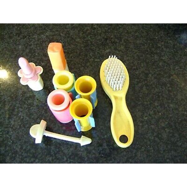 Little Tikes Beauty Salon Parts Brush, Rollers, Lipstick and Sink Stopper