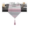 KnBoB Table Runner Pale Pink, Geometry Flower Pattern for Farmhouse Kitchen, Dinner 12X126 Inch