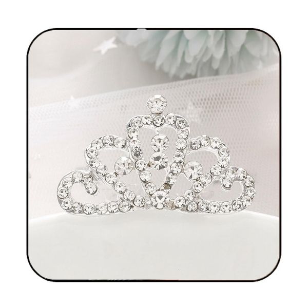 Kilshye Mini Tiaras Comb Girls Princess Tiara Hair Combs Silver Crytal Crown Costume Birthday Crowns Hairpiece for Kids (Silver)