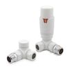 White Corner TRV Thermostatic Radiator Towel Rail Valves