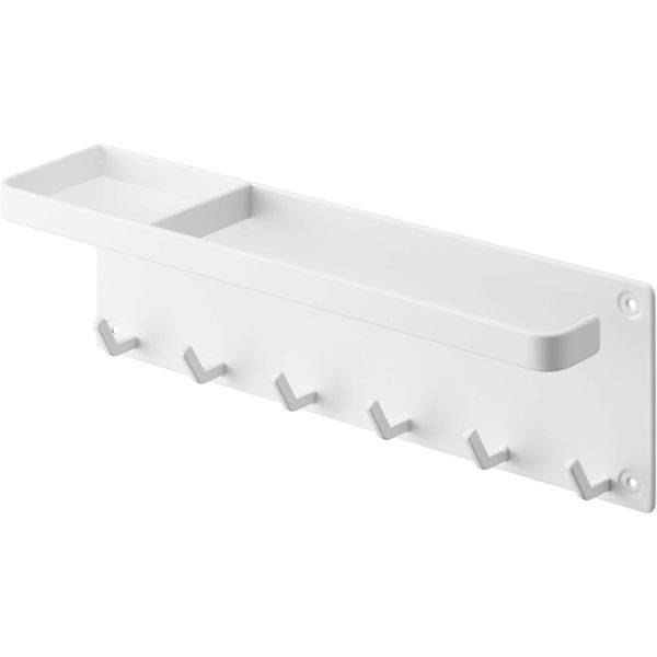 Yamazaki 6691 Umbrella Holder for Gypsum Board Walls, Includes Tray, White, Approx. 11.0 x 2.6 x 3.7 inches (28 x 6.5 x 9.5 cm), Tower, Umbrella Stand, Entryway, Storage Accessories