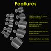 Prasacco 100 Pcs False Toenails Stick on Toenails With Box 10 Sizes Full Cove Fake Nails Tip Acrylic Press on Nails for Nail Salons Diy Nail Art and Diy Foot Decoration Manicure Tools Clear