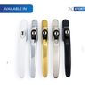 XFORT Key Locking Inline Window Handle Installation Kit in Black, UPVC Window Handle Replacement, Lockable Window Lever