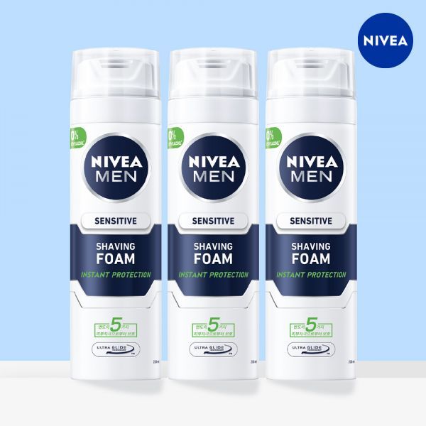 Nivea Men Sensitive Shaving Foam 200ml 3 pieces Shaving Cream Shaving Foam Shaving Foam