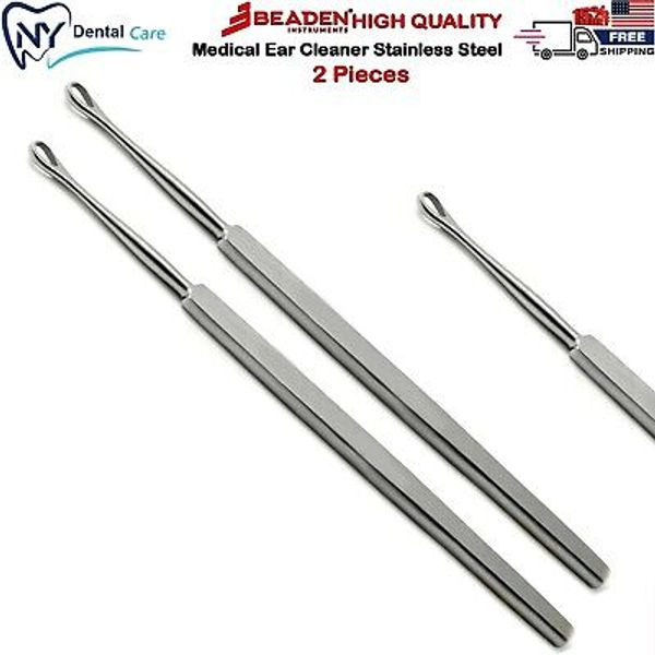 Medical Ear Cleaner Loop Billeau Ear Wax Removal Earpick Curette Stainless Steel